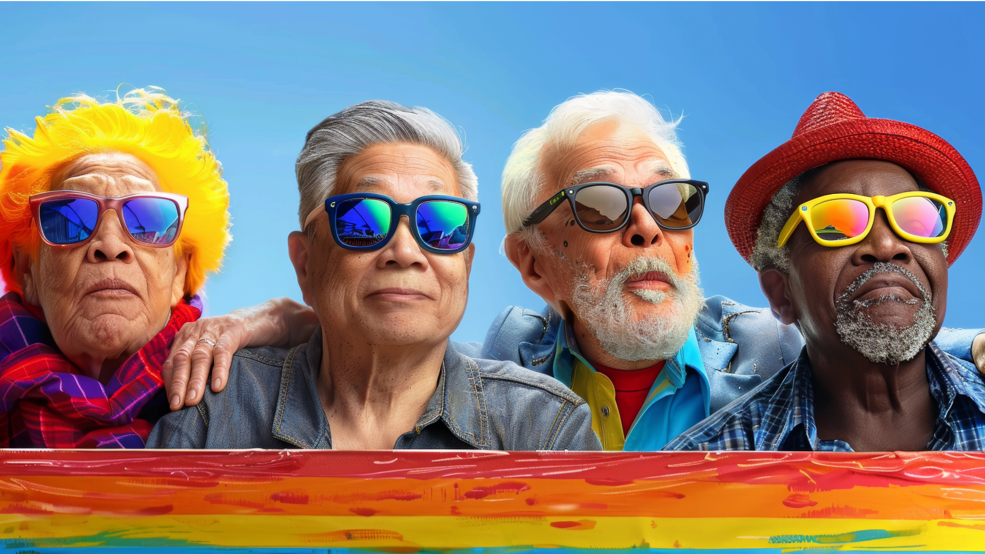 Elder group lgbtq portrait